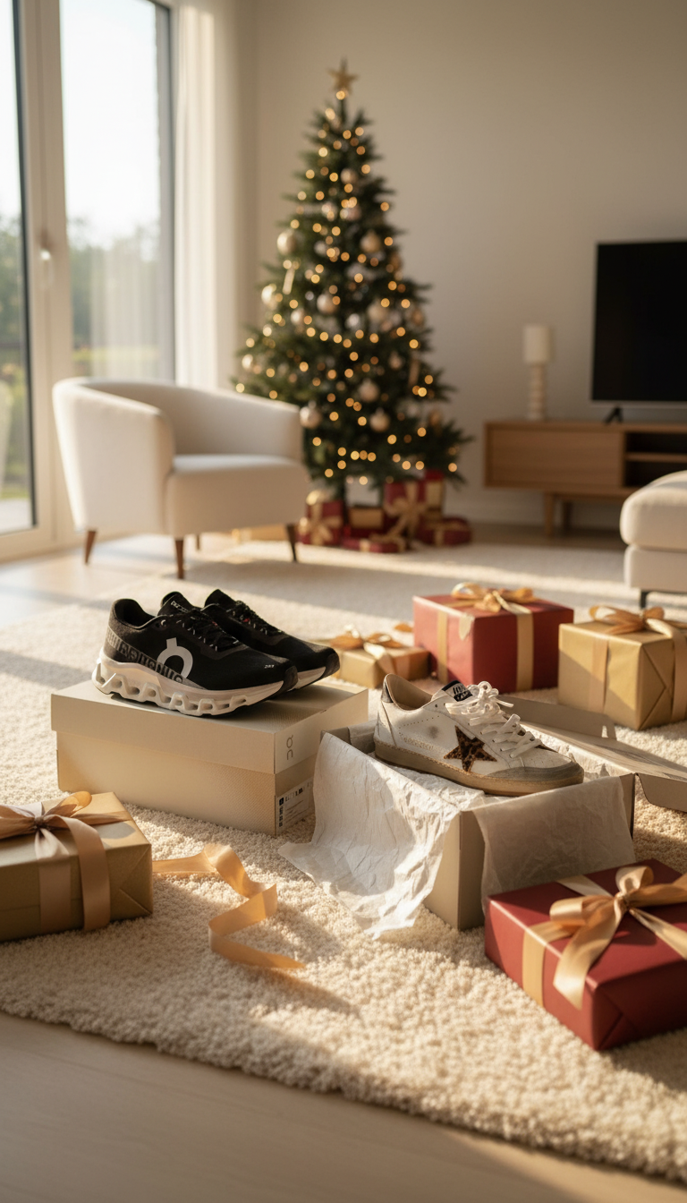 Exact sneakers Christmas scene
